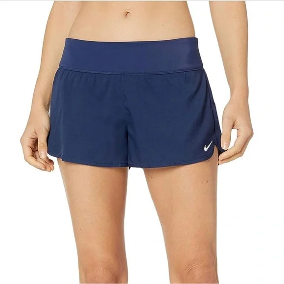 Nike Women’s Navy Blue Solid Element Swim Boardshorts - Picture 3 of 3